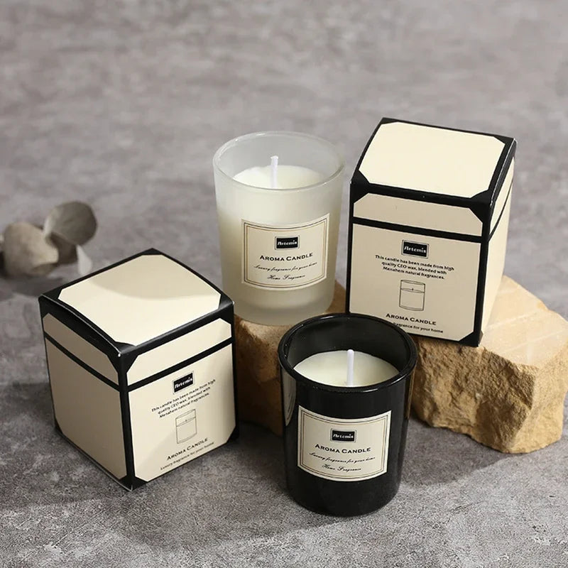Bougies Parfumées en Cire de Soja – Ambiance Romantique & Fraîcheur Longue Durée