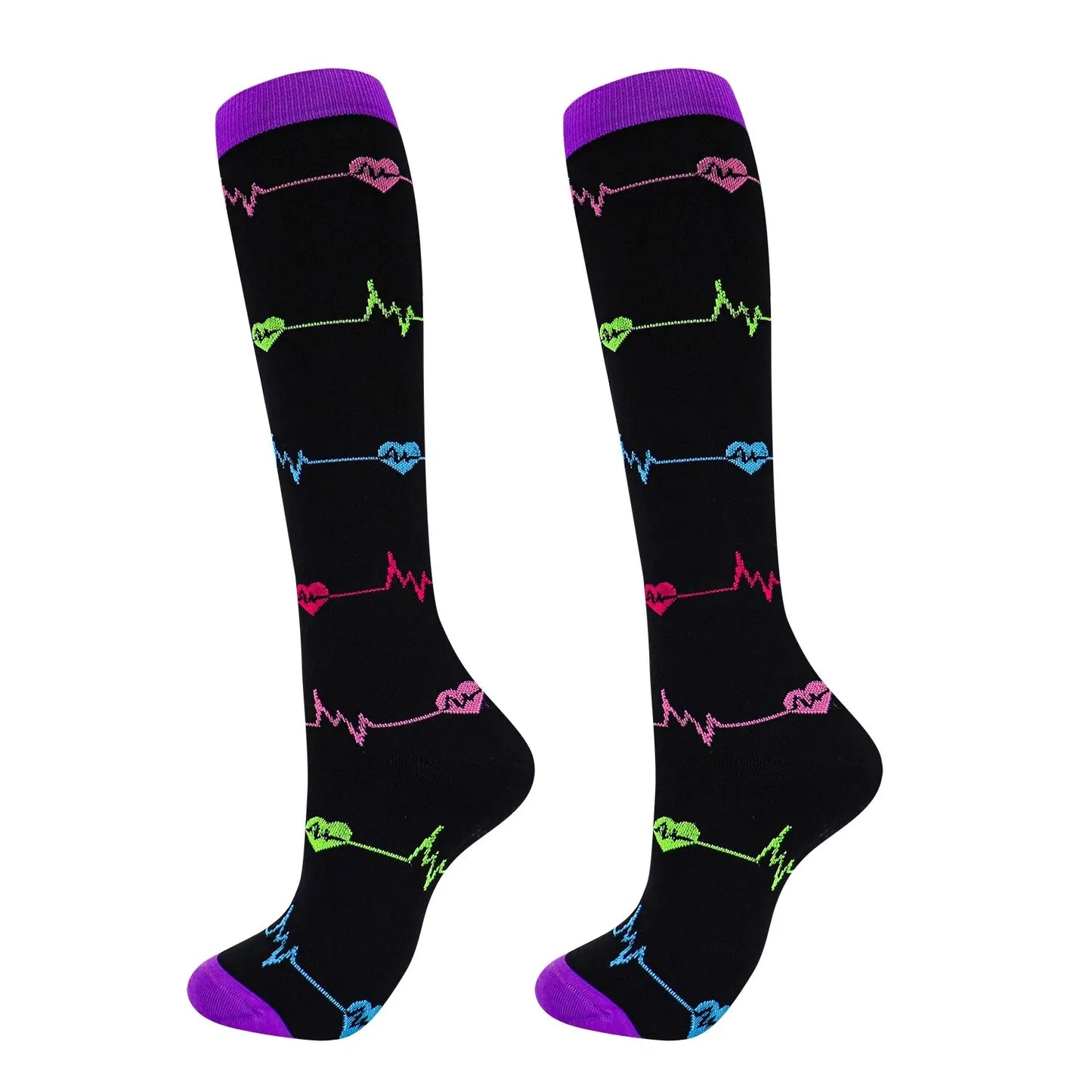 Chaussettes de Compression Mi-Bas 20-30mmHg — Homme & Femme