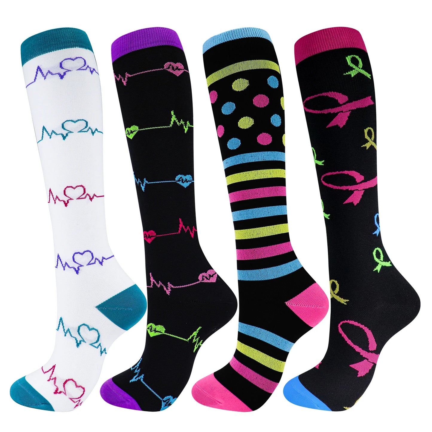 Chaussettes de Compression Mi-Bas 20-30mmHg — Homme & Femme