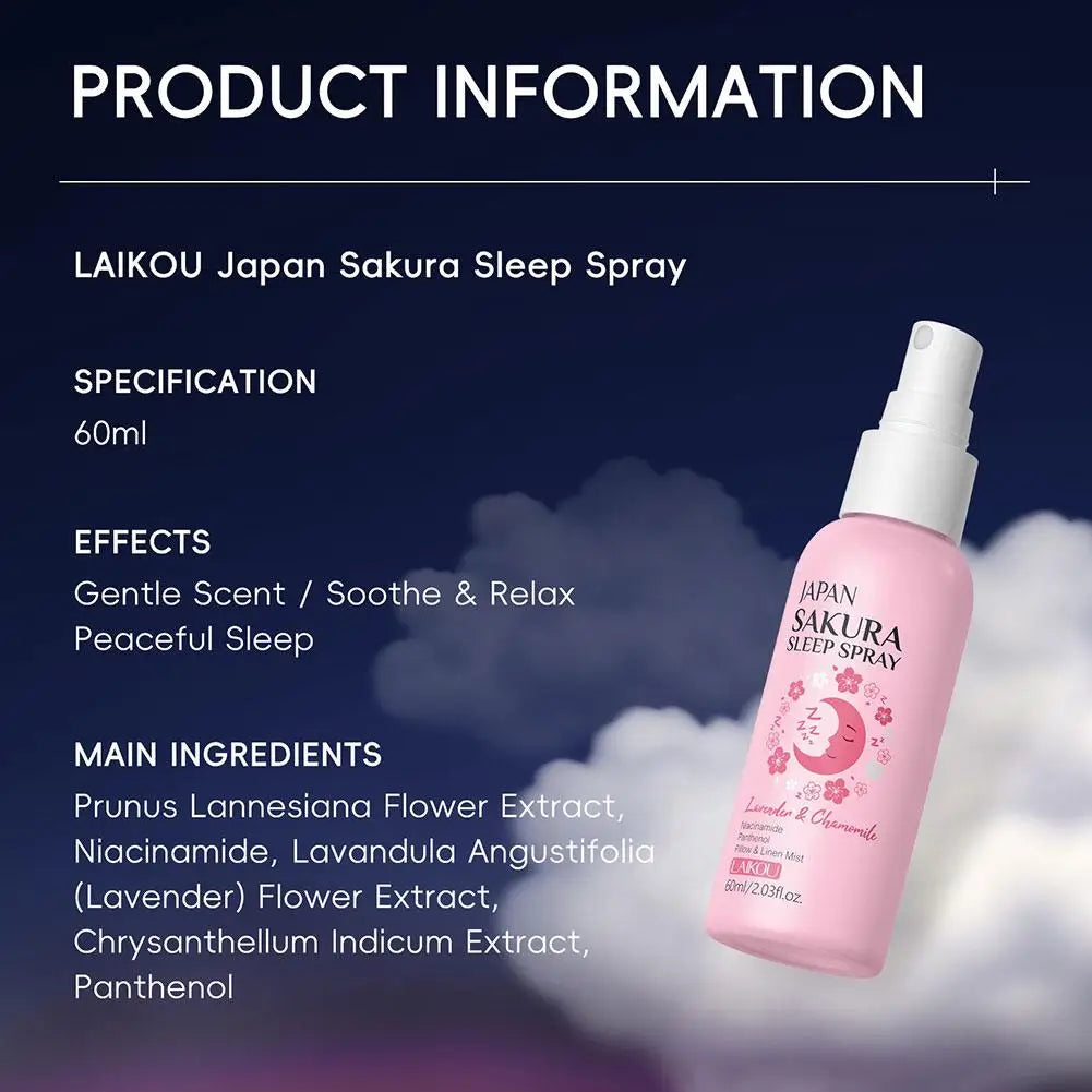 Brume de Sommeil Sakura & Lavande 60ml — Douceur Camomille