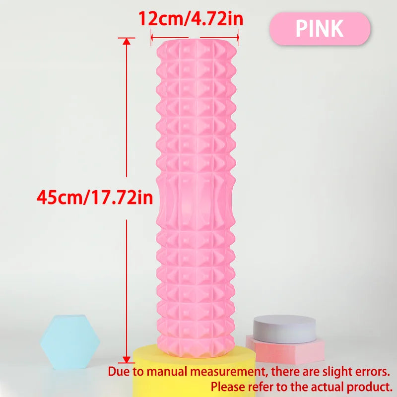 Rouleau de Massage en Mousse 30/45cm — Haute Densité, Soulage le Dos, Jambes & Bras