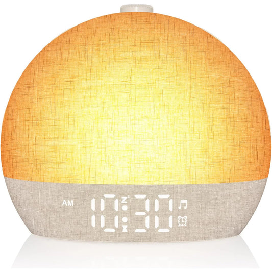 Réveil Lumineux Simulateur d'Aube – Lumière Naturelle & Sons Apaisants