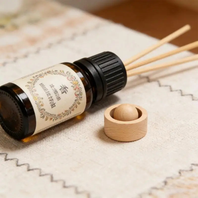 Diffuseur de Parfum en Bois et Pierre – Set de 3 Boules, Voiture, Bureau & Yoga