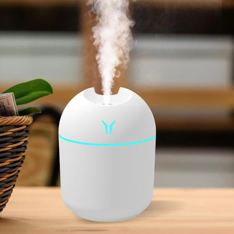 Humidificateur & Diffuseur USB 250ml — Brume Silencieuse, LED Multicolore