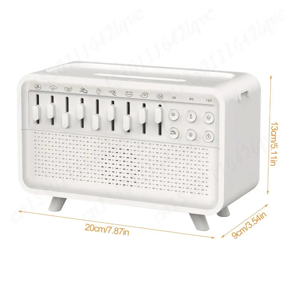 Diffuseur de Bruit Blanc 2025 - Machine à Sons Apaisants pour le Sommeil, Humidificateur d'Huiles Essentielles, Veilleuse et Haut-Parleur Bluetooth