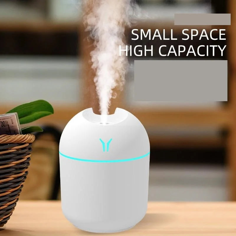 Humidificateur & Diffuseur USB 250ml — Brume Silencieuse, LED Multicolore