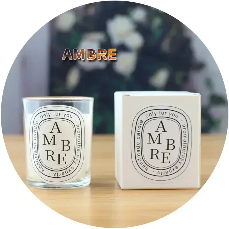 Bougie d'Aromathérapie Romantique en Pot Transparent – Idéal Cadeau & Mariage