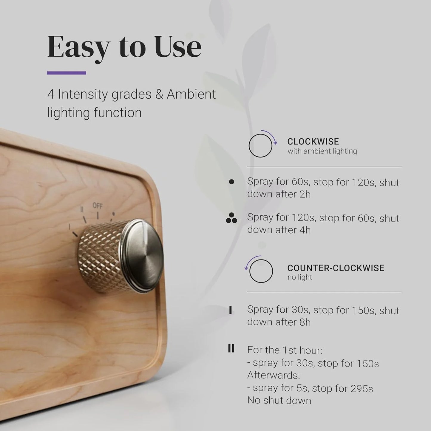 Diffuseur à Nébulisation Bois & Verre — Huiles Essentielles sans Eau, Rechargeable