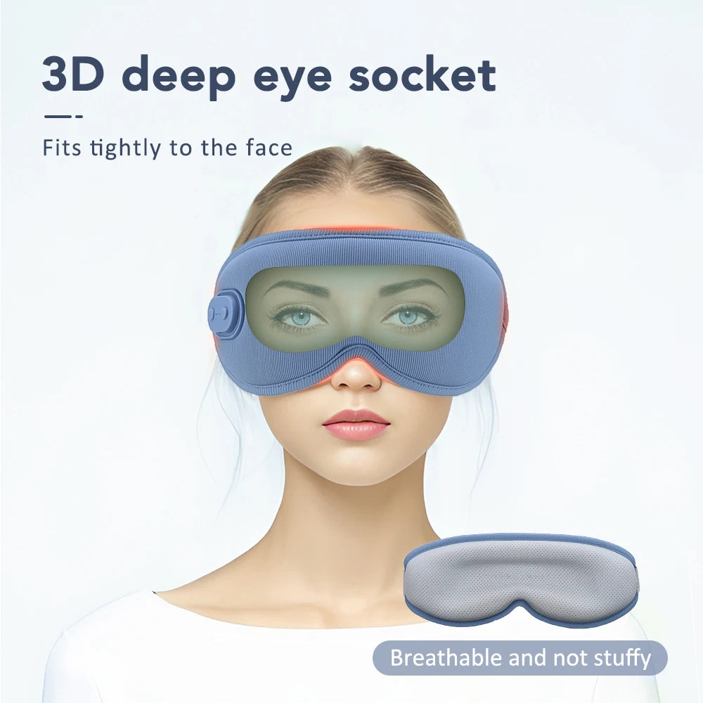 Masseur Oculaire 3D Chauffant Sans Fil – Anti-Fatigue & Relaxation Yeux
