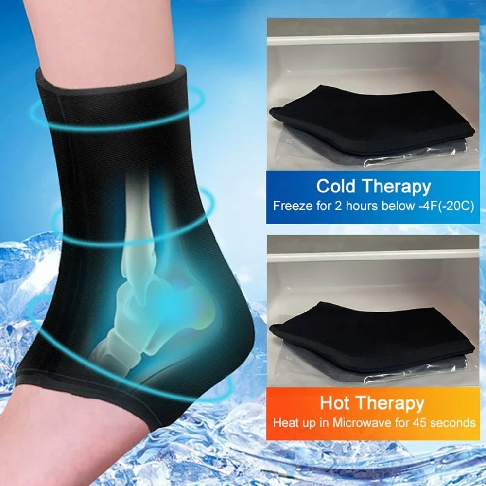 Compresse de Gel Réutilisable pour Cheville & Pied – Soulagement Arthrite & Douleurs