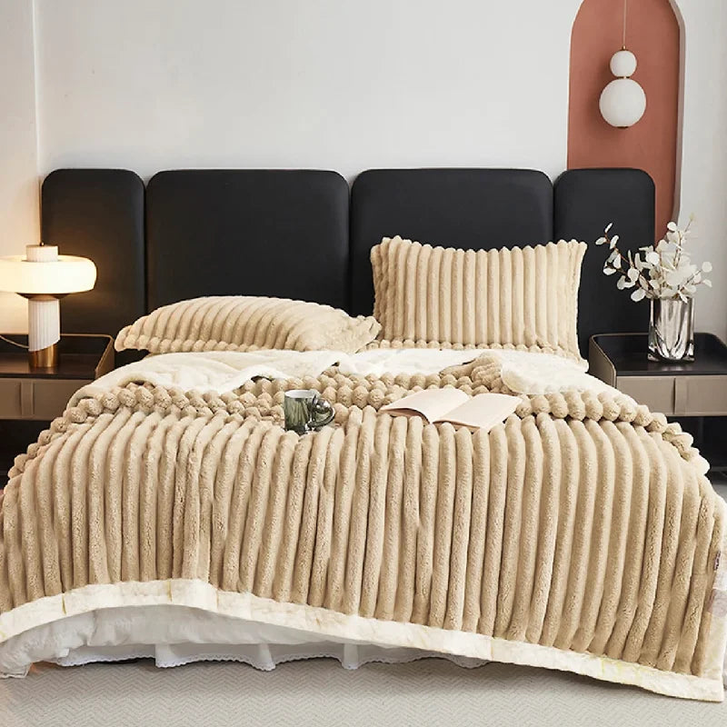 Couverture Lestée Polaire Sherpa 3,6kg — Cocooning & Sommeil Profond