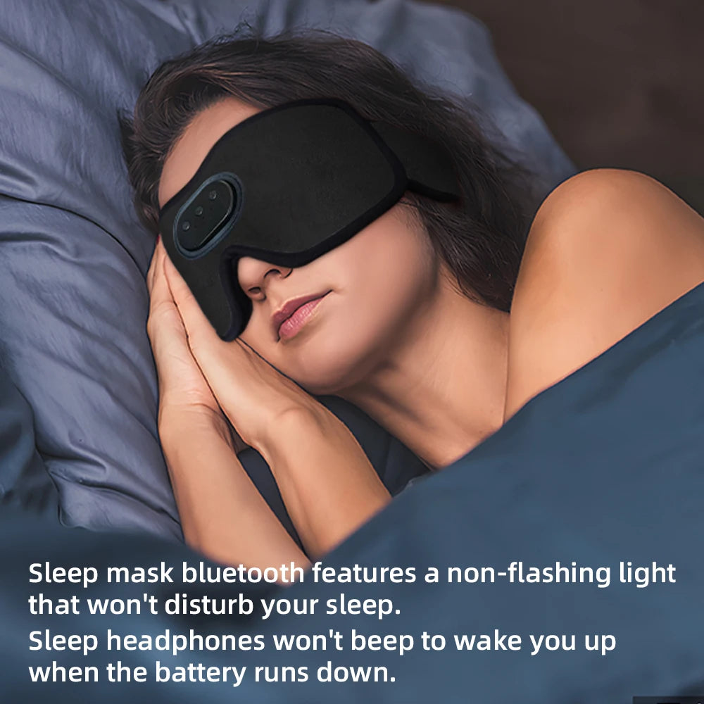 Masque de Sommeil Bluetooth - Occultant & Rafraîchissant
