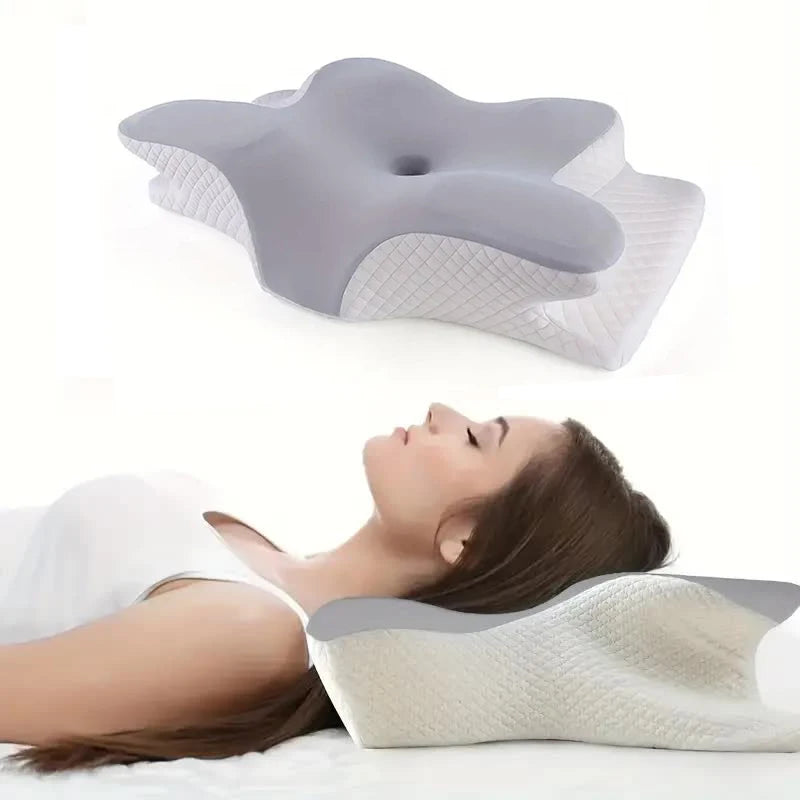 Oreiller Cervical Ergonomique en Mousse à Mémoire de Forme - Le Soutien Que Votre Nuque Attendait