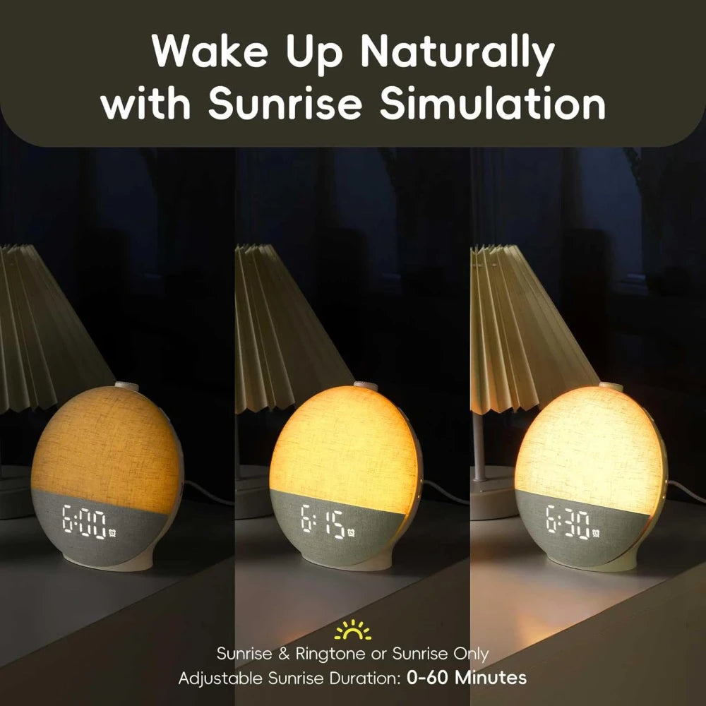 Réveil Simulateur d'Aube — Lumière Naturelle, Bluetooth & Bruits Blancs