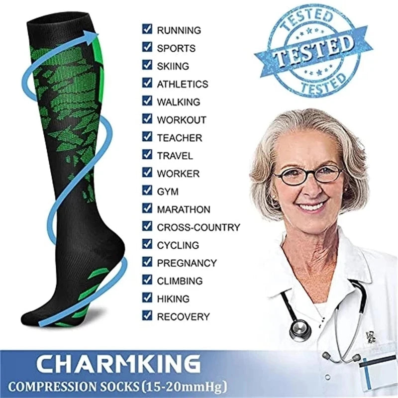 Chaussettes de Compression 20-30mmHg — Sport, Voyage & Circulation