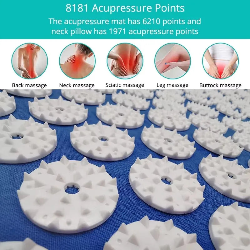 Tapis d'Acupression à Picots — Yoga, Pilates & Anti-Stress Dos
