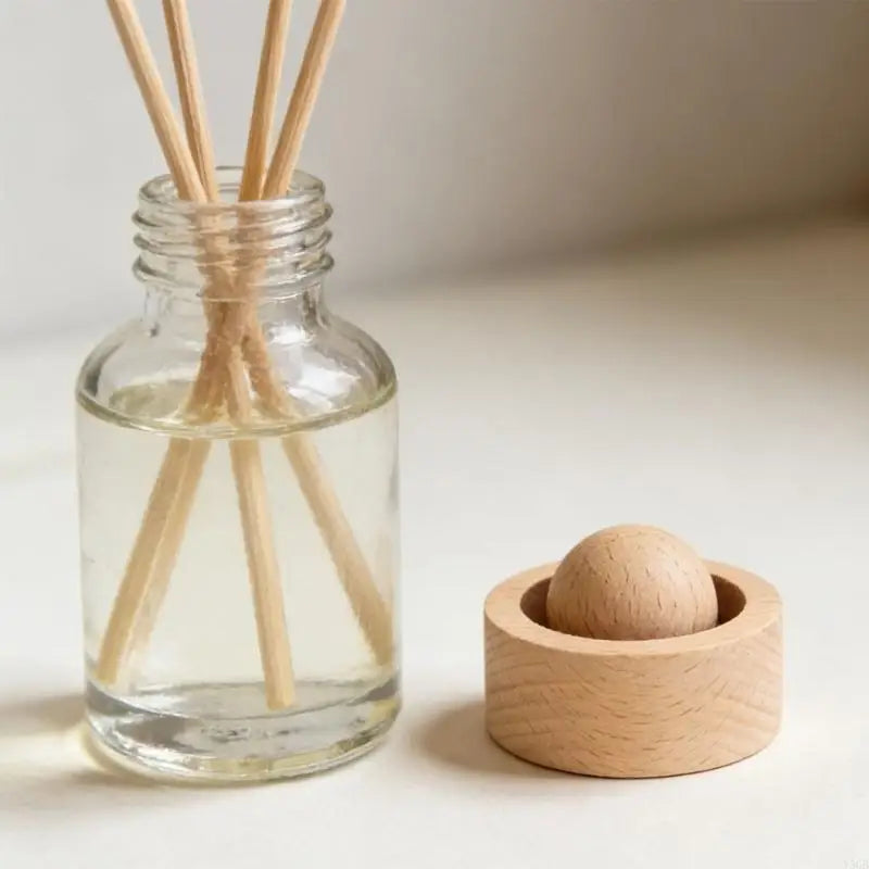 Diffuseur de Parfum en Bois et Pierre – Set de 3 Boules, Voiture, Bureau & Yoga