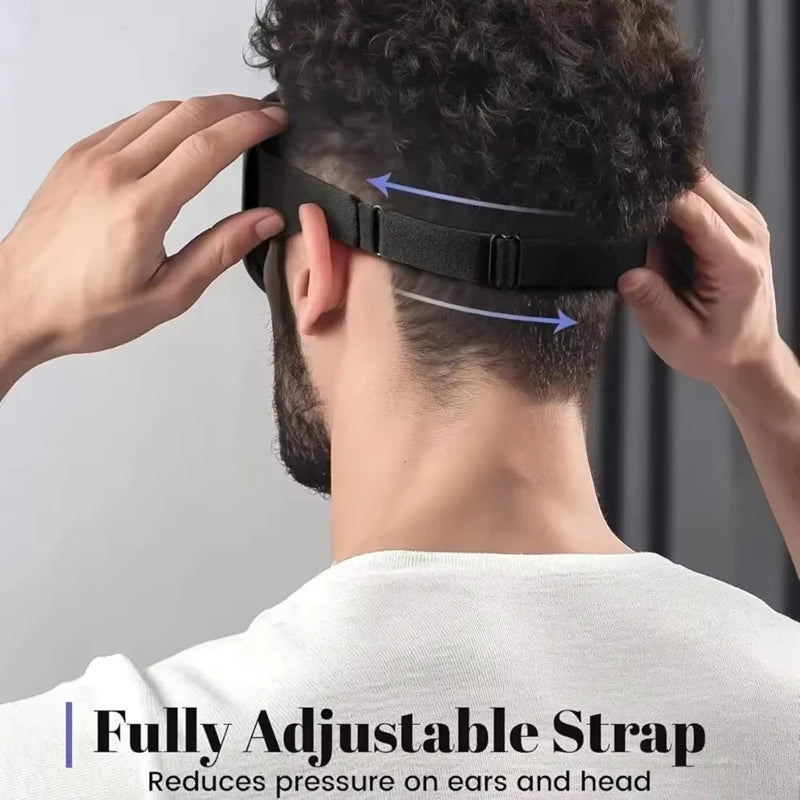 Masque de Sommeil 3D Respirant et Confortable, Sangle Ajustable Unisexe
