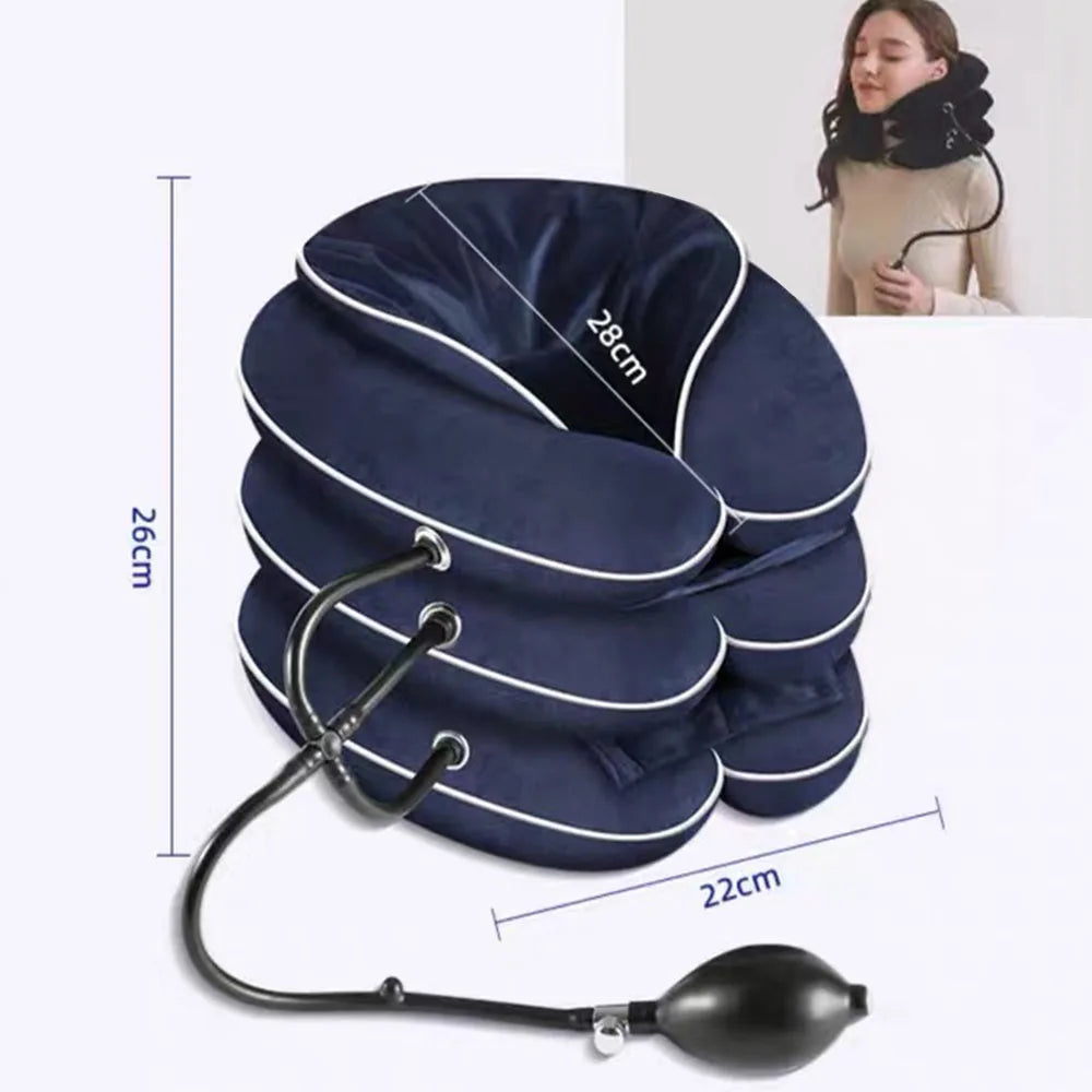 Attelle Cervicale Gonflable – Traction Douce pour Nuque & Prévention des Douleurs