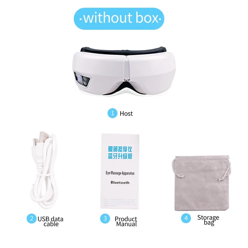 Masseur Oculaire Intelligent Pliable – Airbag Vibrant & Bluetooth