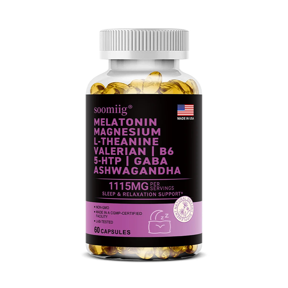 Complexe Sommeil 12-en-1 à la Mélatonine 5mg – Végan & Non-OGM