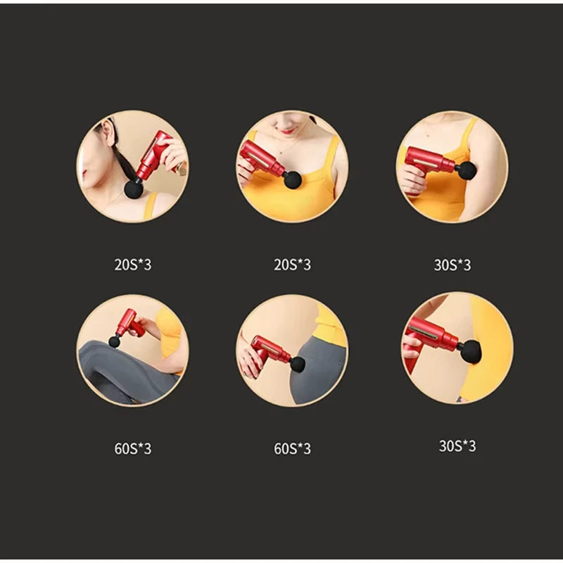 Pistolet de Massage Percussion 4-en-1 – Récupération Musculaire Profonde