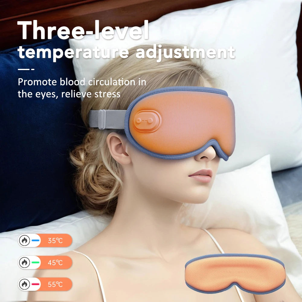 Masseur Oculaire 3D Chauffant Sans Fil – Anti-Fatigue & Relaxation Yeux