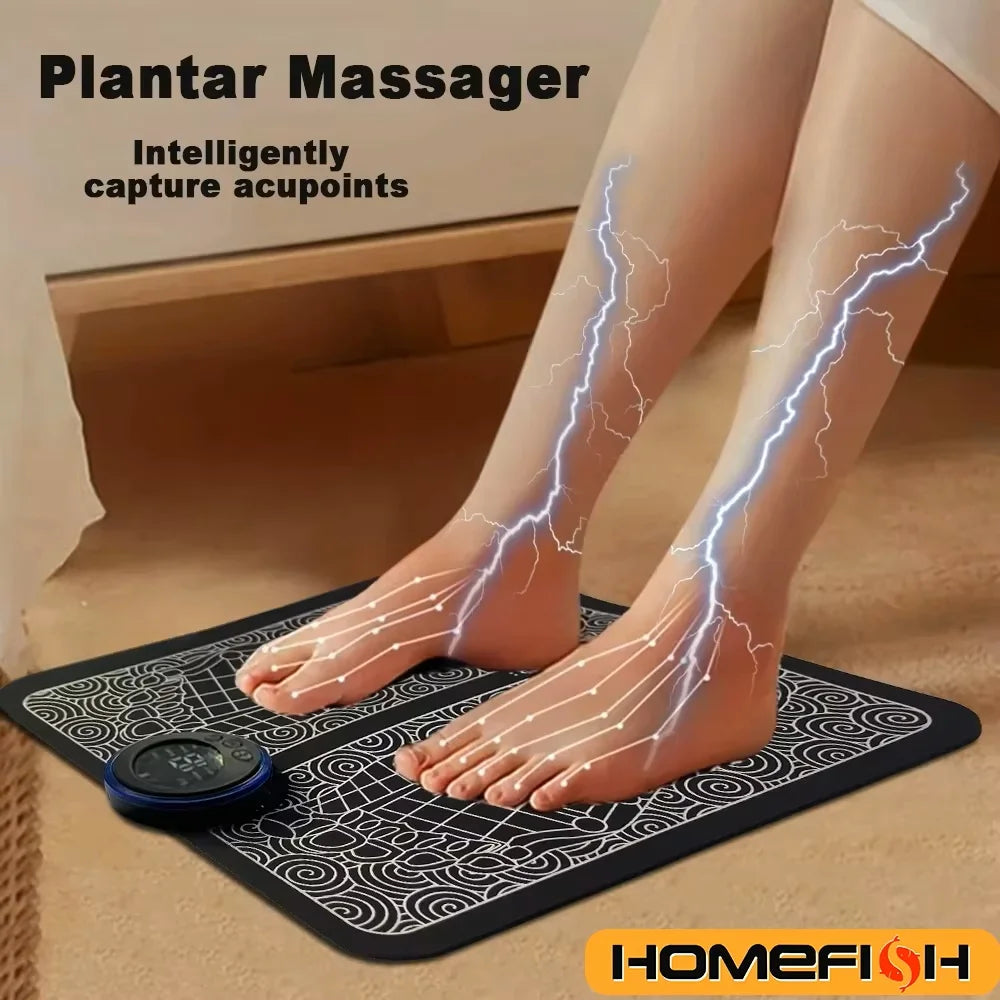 Tapis de Massage Électrique pour Pieds avec Télécommande – Relaxation Musculaire & Circulation