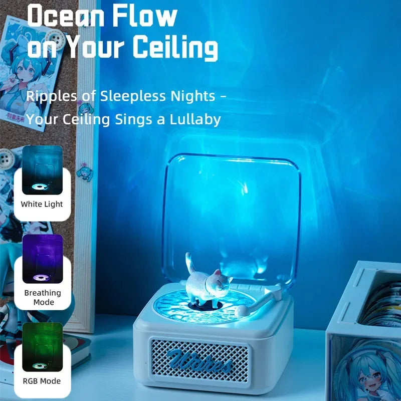 Enceinte Bluetooth Ambiance Vagues - Son Surround & Veilleuse