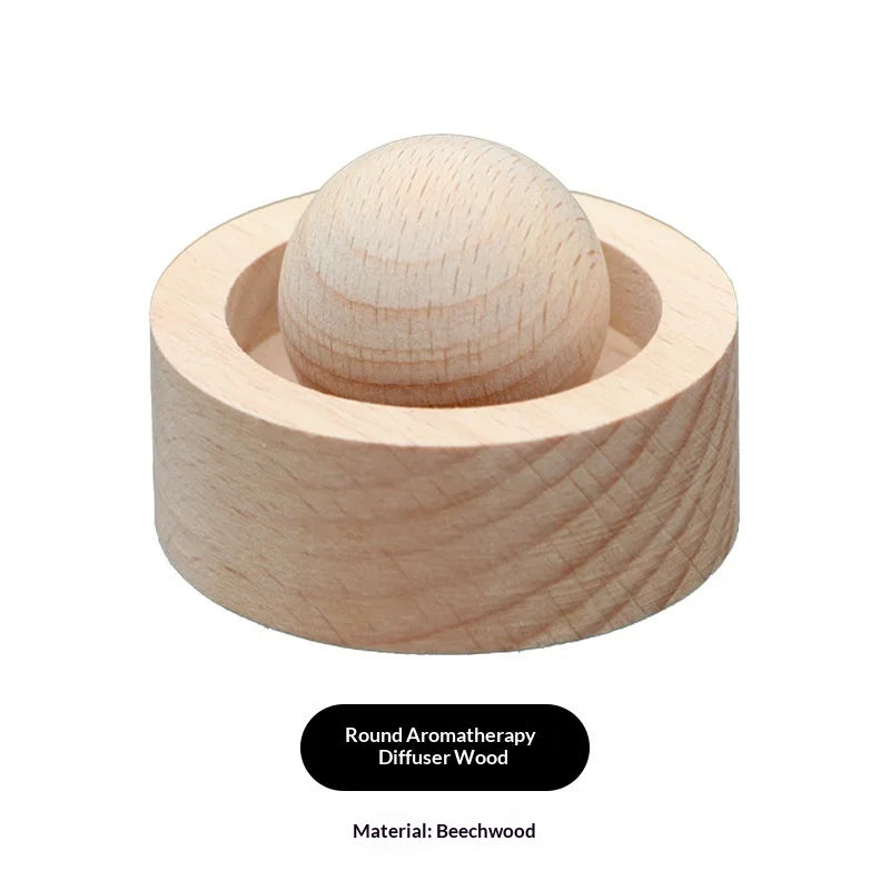 Diffuseur d'Huiles Essentielles Boule en Bois – Clip Voiture & Mini Format Maison