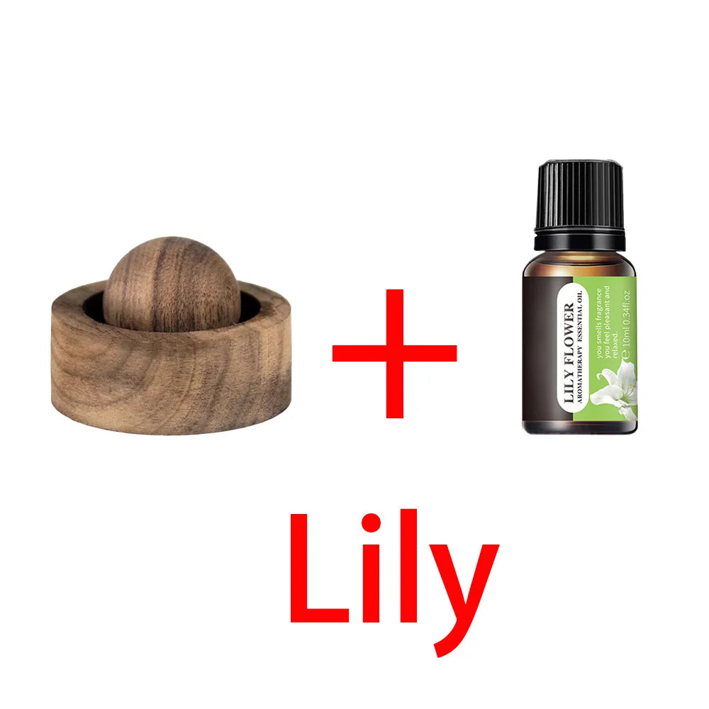 Diffuseur d'Huiles Essentielles en Bois de Noyer — Déco Zen Maison & Bureau