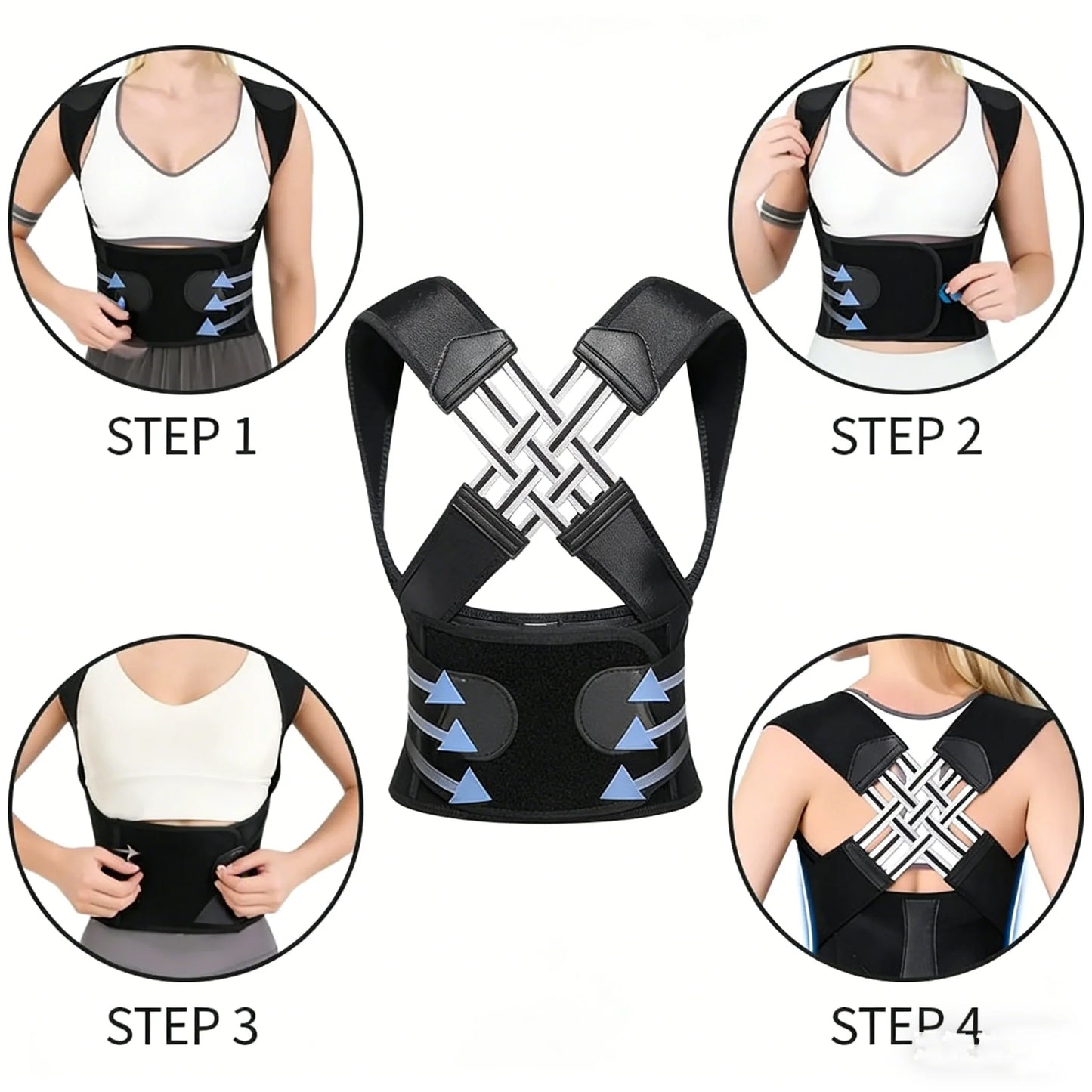 Correcteur de Posture Dos & Épaules – Maintien Ajustable Confort au Quotidien