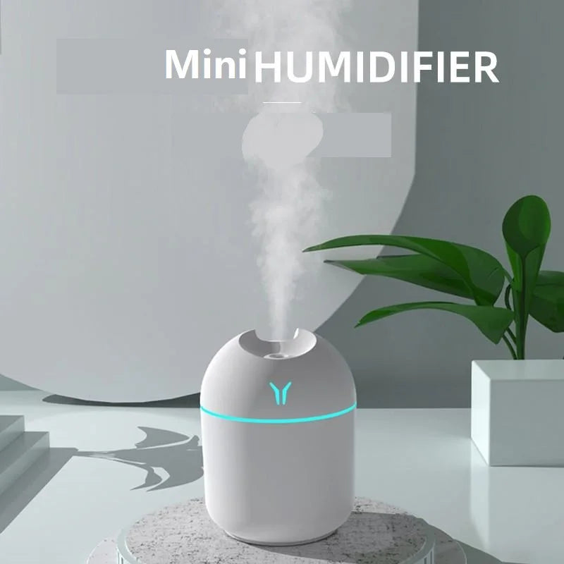 Humidificateur & Diffuseur USB 250ml — Brume Silencieuse, LED Multicolore